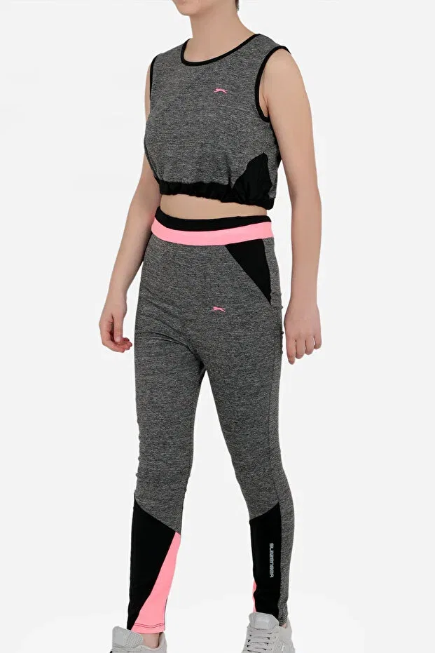 Детский комплект леггинсов для девочек с принтом Sportswear Slazenger, K.Gray — фото 4