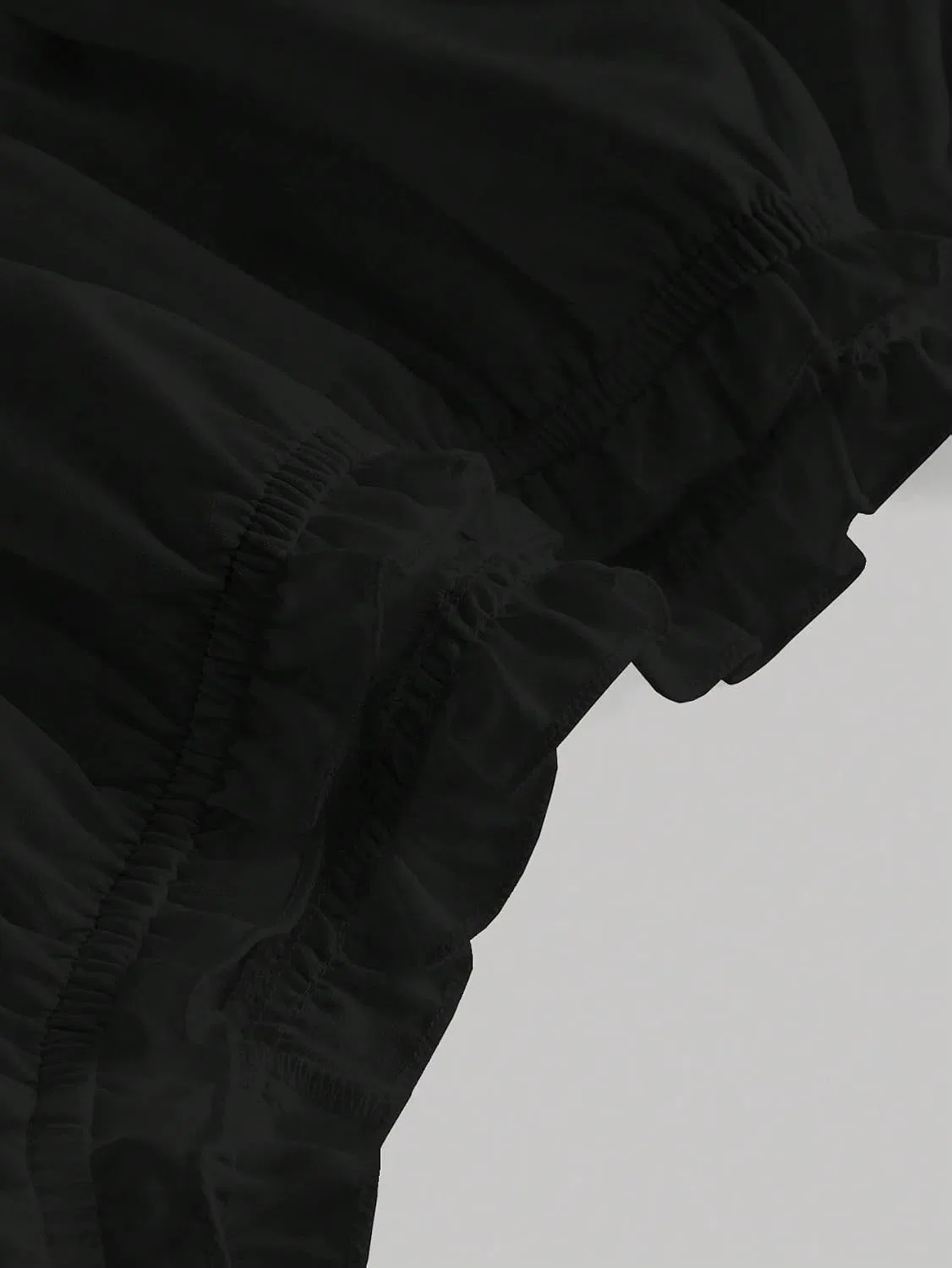 Женское casual платье A-силуэта с открытыми плечами, Black — фото 3