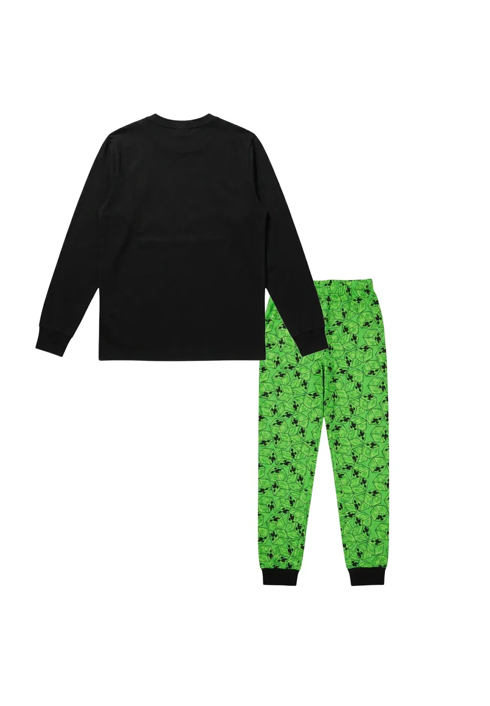 Майнкрафт крипер jungen schlafanzug пижама лангарм - пижамный комплект Fabelkids, Schwarz — фото 2
