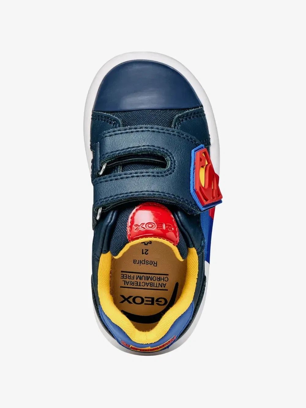 Кроссовки на липучках Superman Geox Kids, синий — фото 4