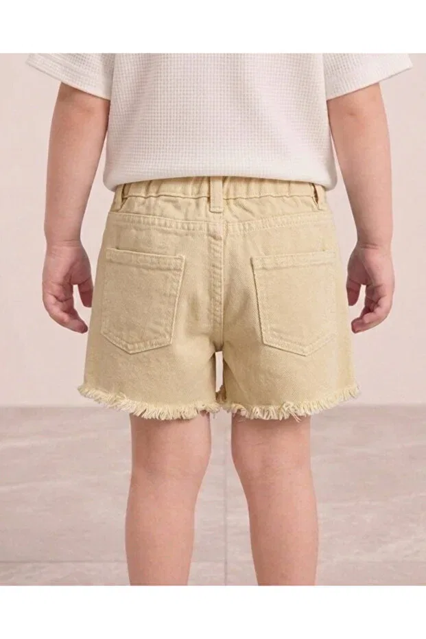 Детские шорты для девочек джинсовые Ece Çinar Kids, Beige — фото 2