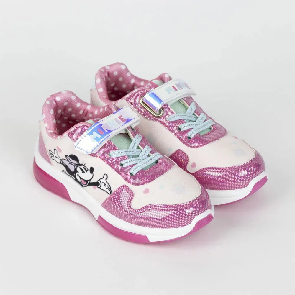 Детские кроссовки для девочек со светящейся подошвой Minnie Mouse Disney, Pink — фото 4