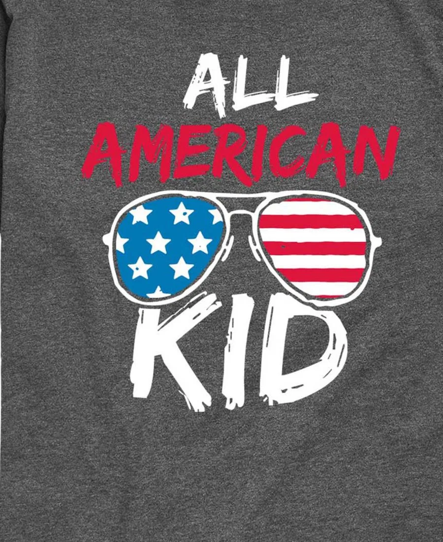Детская футболка для мальчиков с принтом All American Kid Hybrid, Heather Charcoal — фото 3