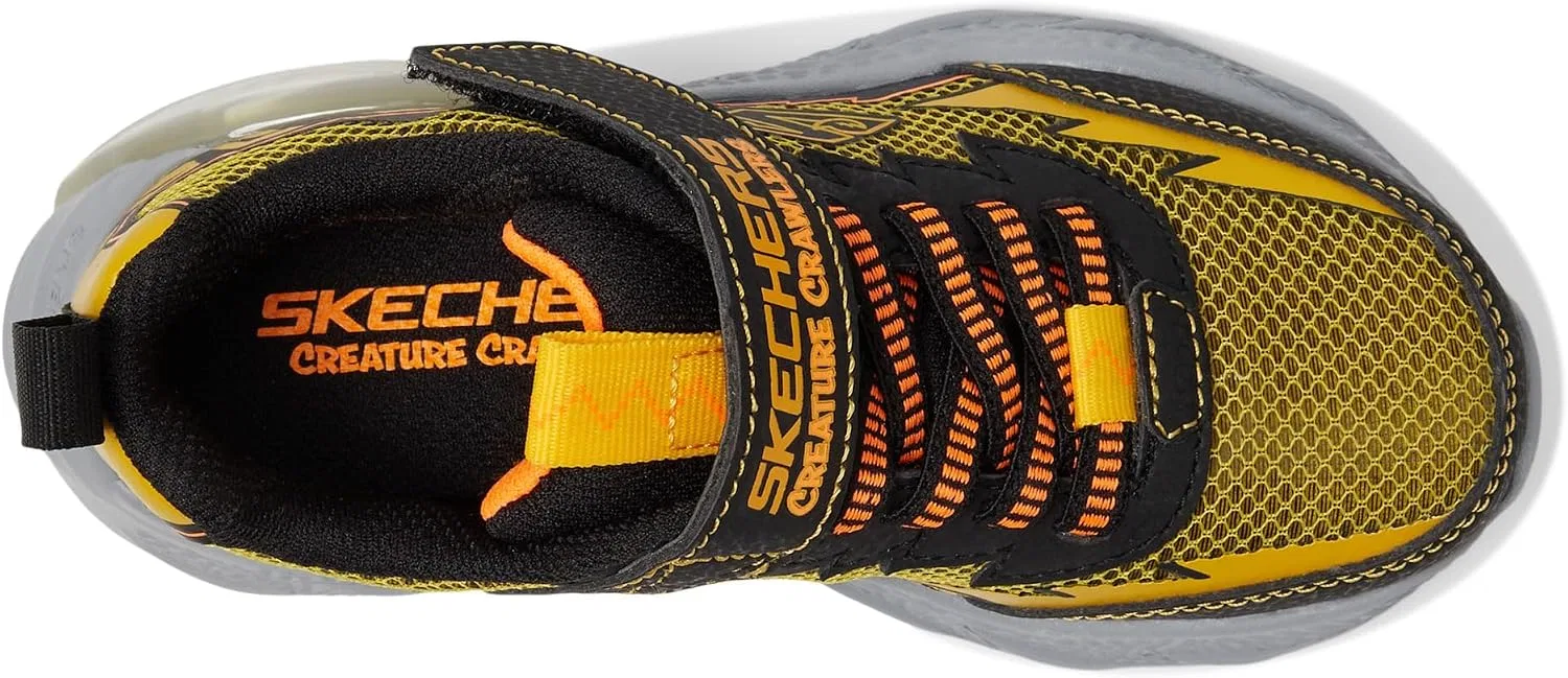 Детские кроссовки для мальчиков с принтом Creature-Crawlers Skechers, Black/Yellow — фото 2