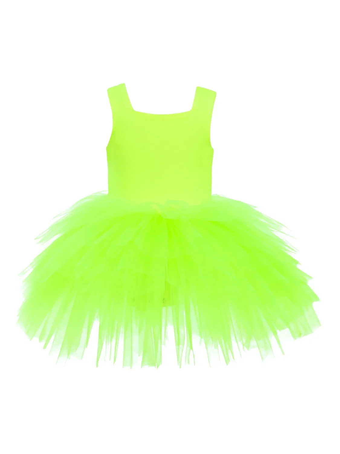Платье с квадратным вырезом и тюлем Mimi Tutu, желтый