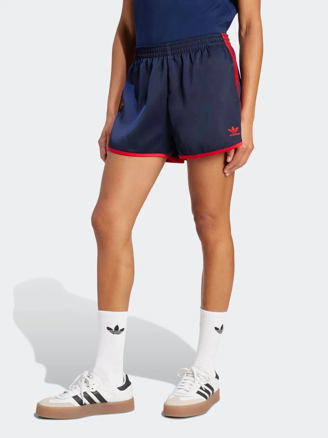 Шорты Sprinter, сатиновые, adidas Originals, темно-синий/красный