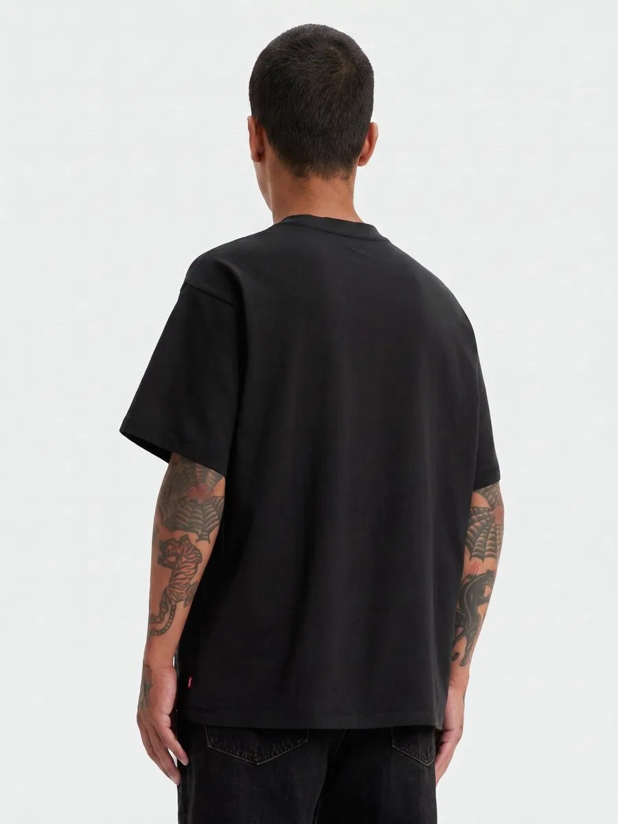Футболка LEVI'S RED TAB VINTAGE TEE MINERAL BLACK GARMENT черного цвета — фото 3