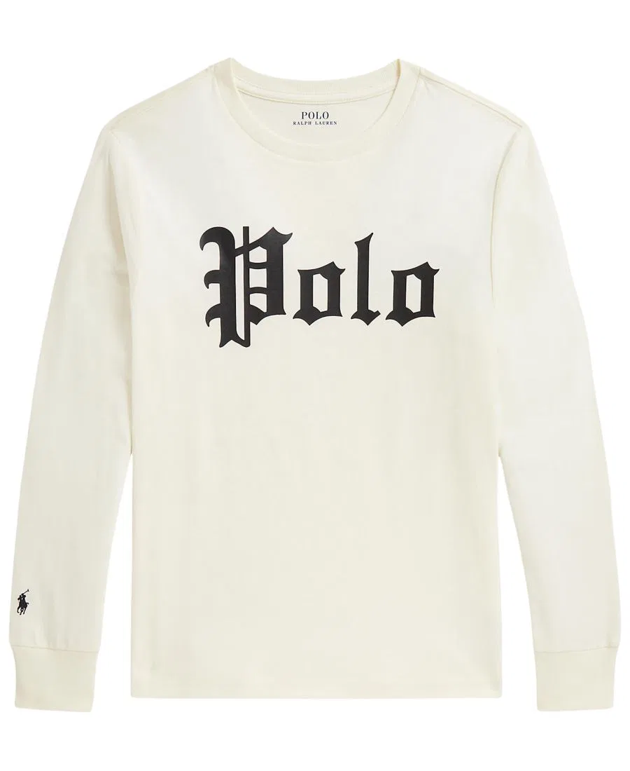 Детская футболка с длинными рукавами (8-20 лет) Polo Ralph Lauren, Cream — фото 4