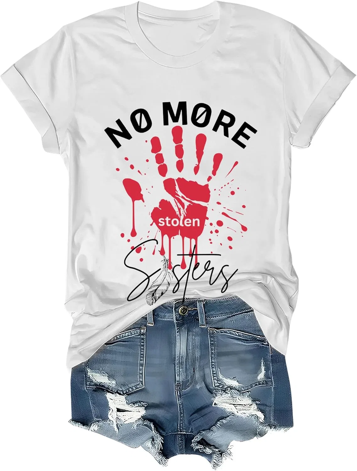 Футболка с принтом No More Stolen Sisters, White