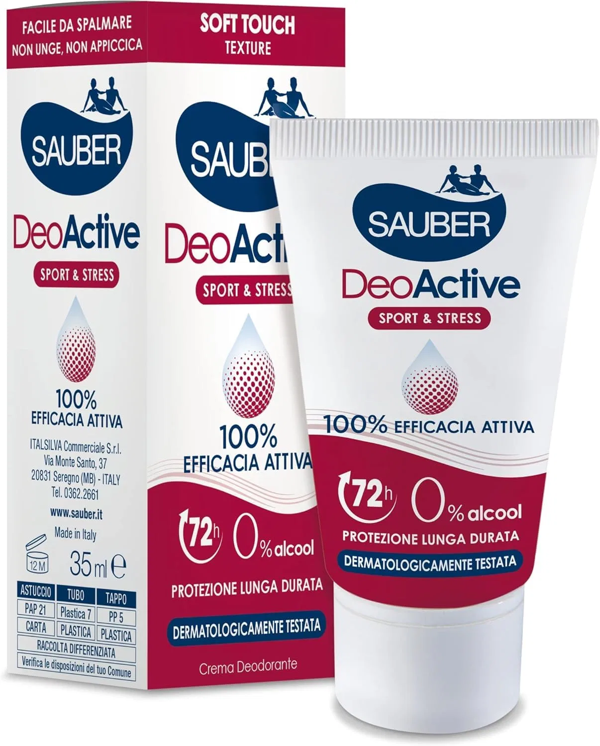 Крем-дезодорант DeoActive Sport & Stress, Beni Culinari, набор 6 шт. по 35 мл