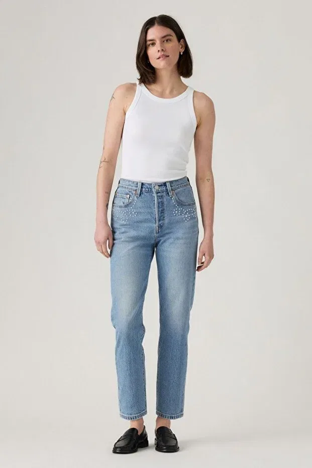 Женские джинсы с высокой талией 501 Crop Levi'S, Blue