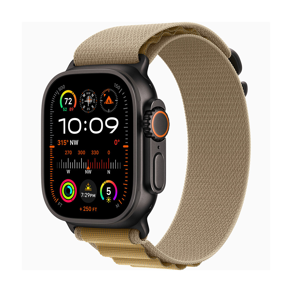 

Умные часы Apple Watch Ultra 2, 49 мм, GPS+Cellular, Black Titanium Case/Tan Alpine Loop, L, Бежевый, Умные часы Apple Watch Ultra 2, 49 мм, GPS+Cellular, Black Titanium Case/Tan Alpine Loop, L