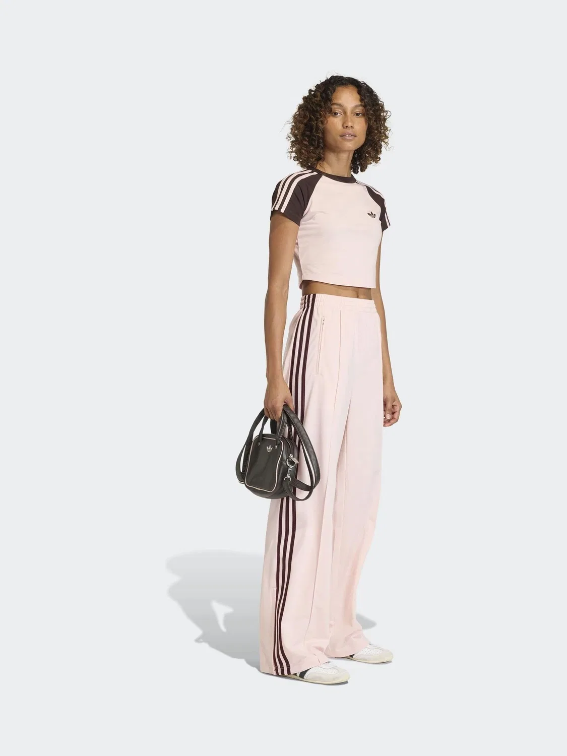 Брюки свободного кроя Firebird Loose, adidas Originals, розовый — фото 3