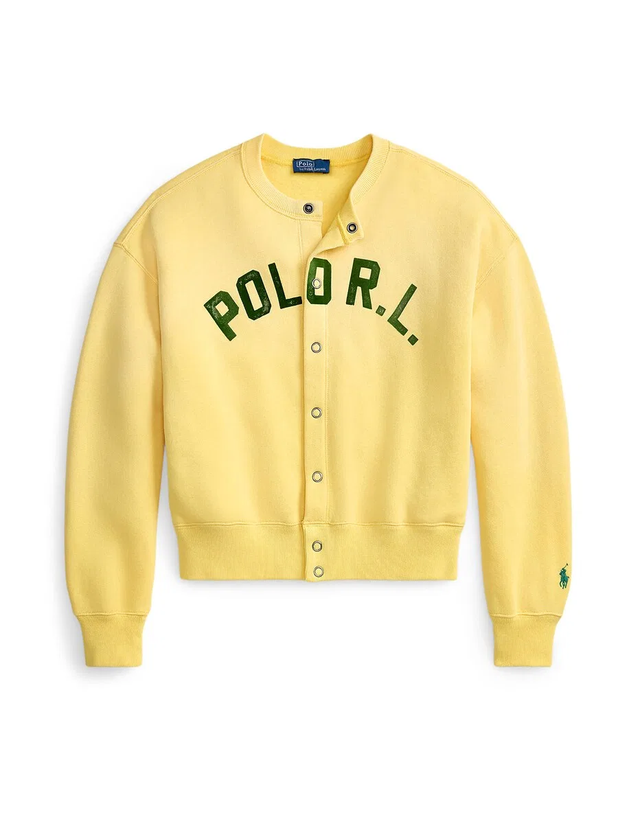 Худи на молнии Polo Ralph Lauren светло-желтого цвета