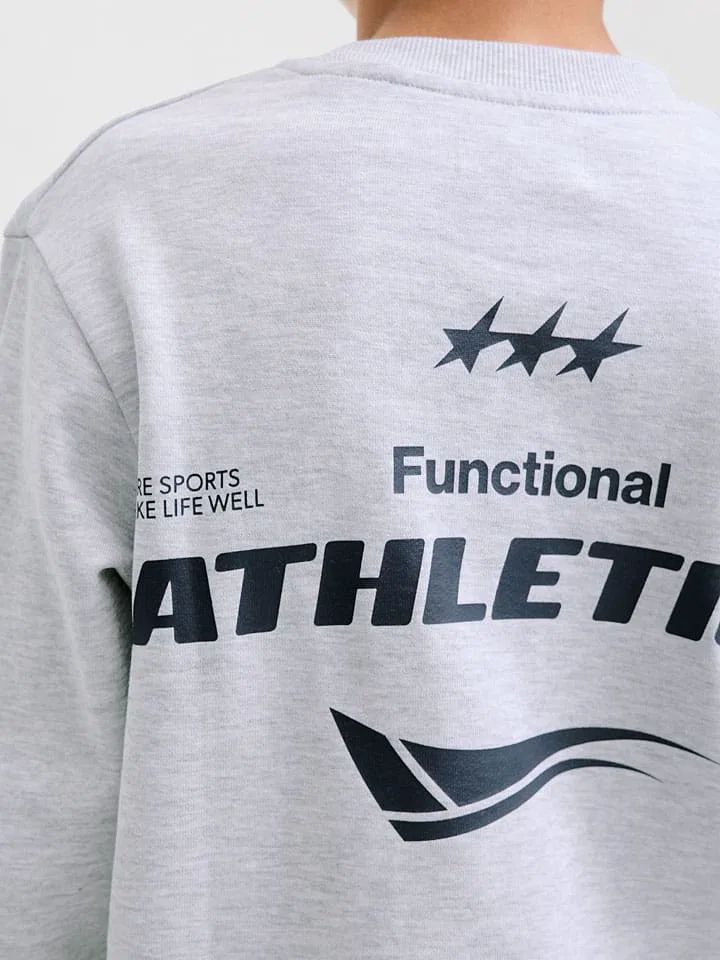 Свитшот с принтом Signal Jack & Jones Junior, серый — фото 4