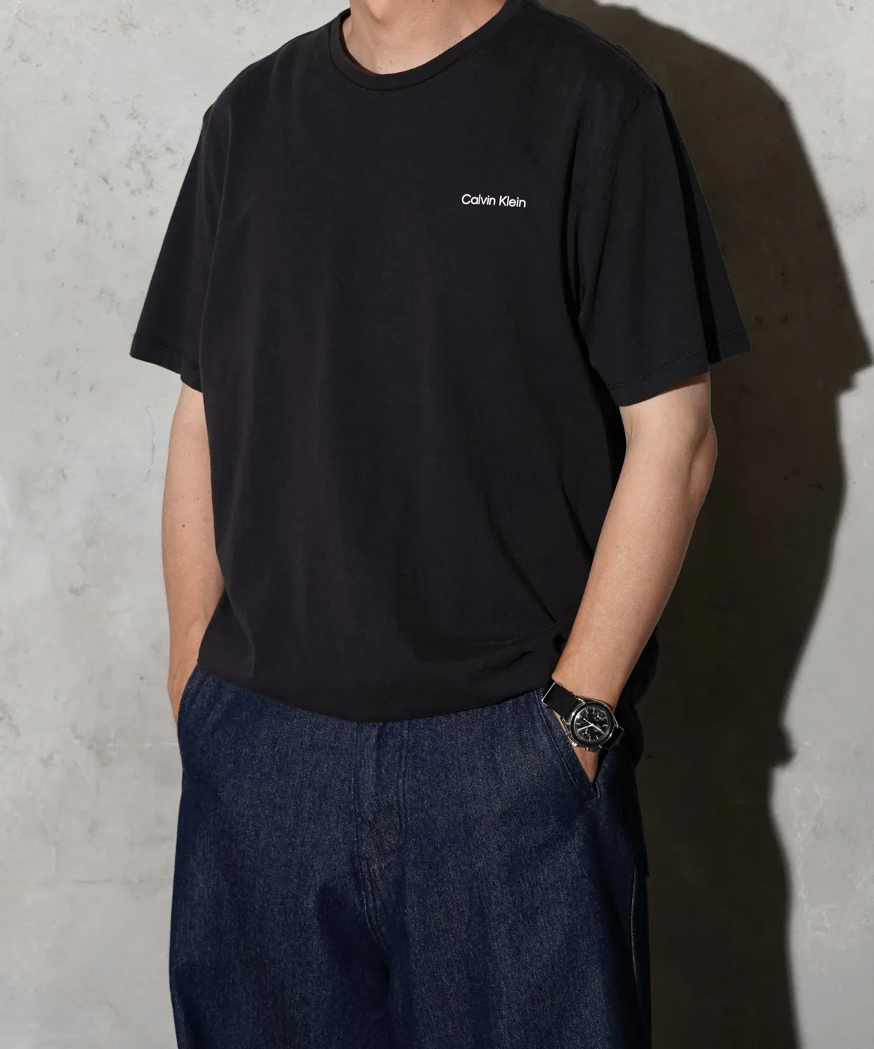 Футболка с принтом Ozone Washed Calvin Klein, Black — фото 4
