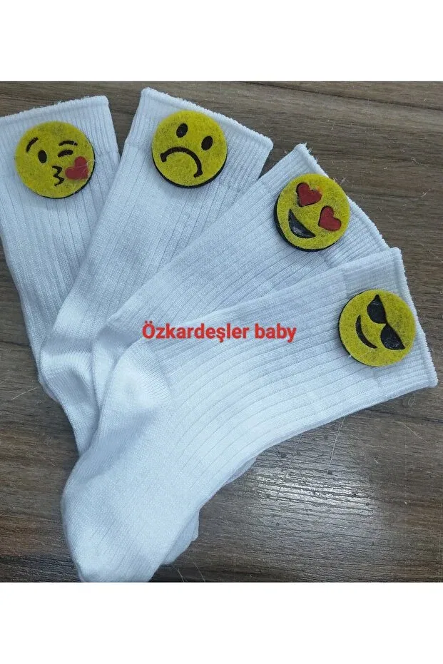 Детские носки-гольфы с длинным ворсом 4 шт Özkardeşler Baby, White