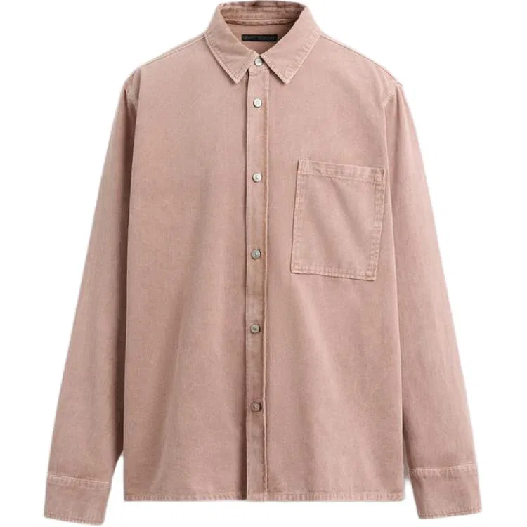 Мужская рубашка с воротником Washed Pink ZARA, Washed Pink