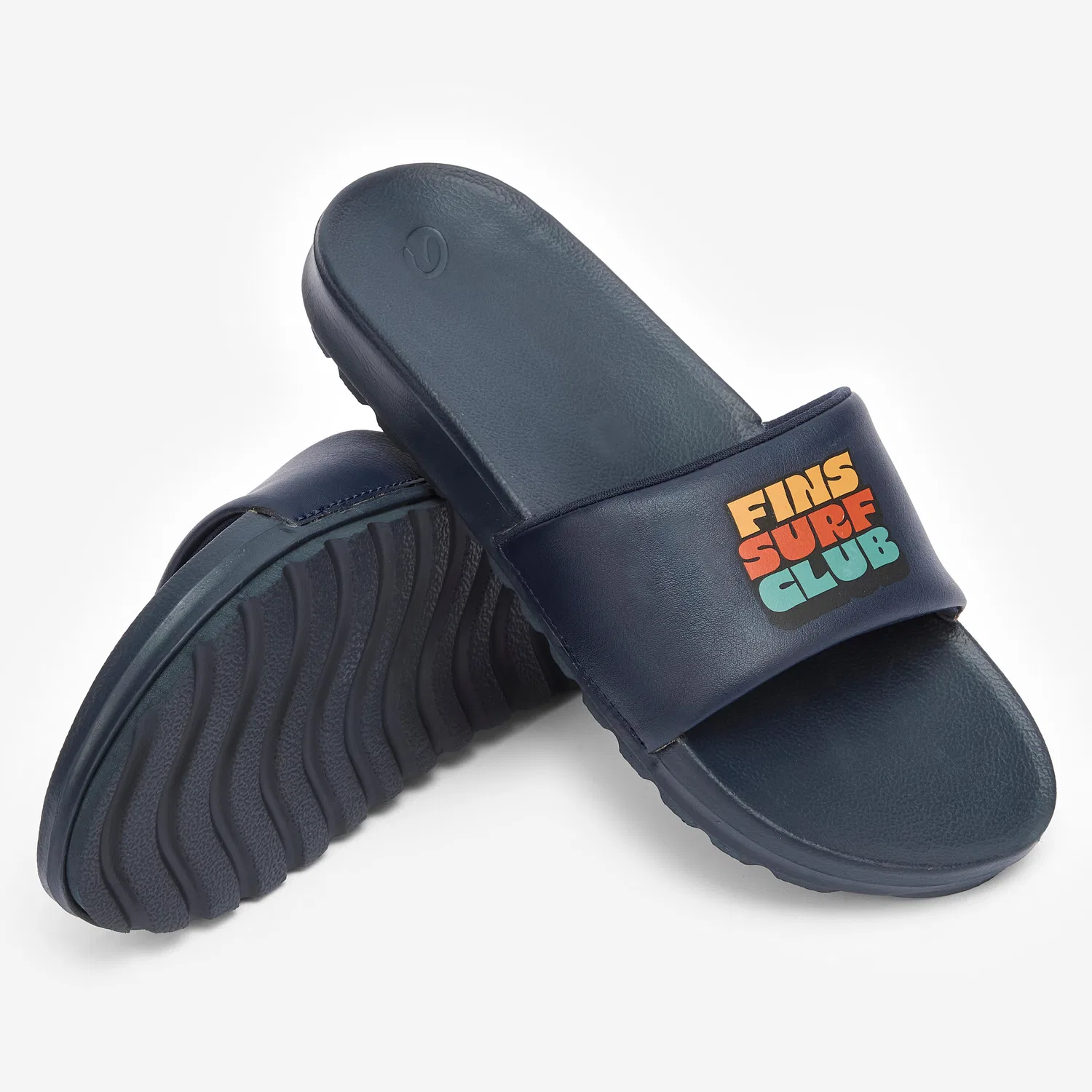 Детские шлепанцы с мягкой подошвой 550 Fins Decathlon, Rauchschwarz Kosmosblau Orangerot — фото 3
