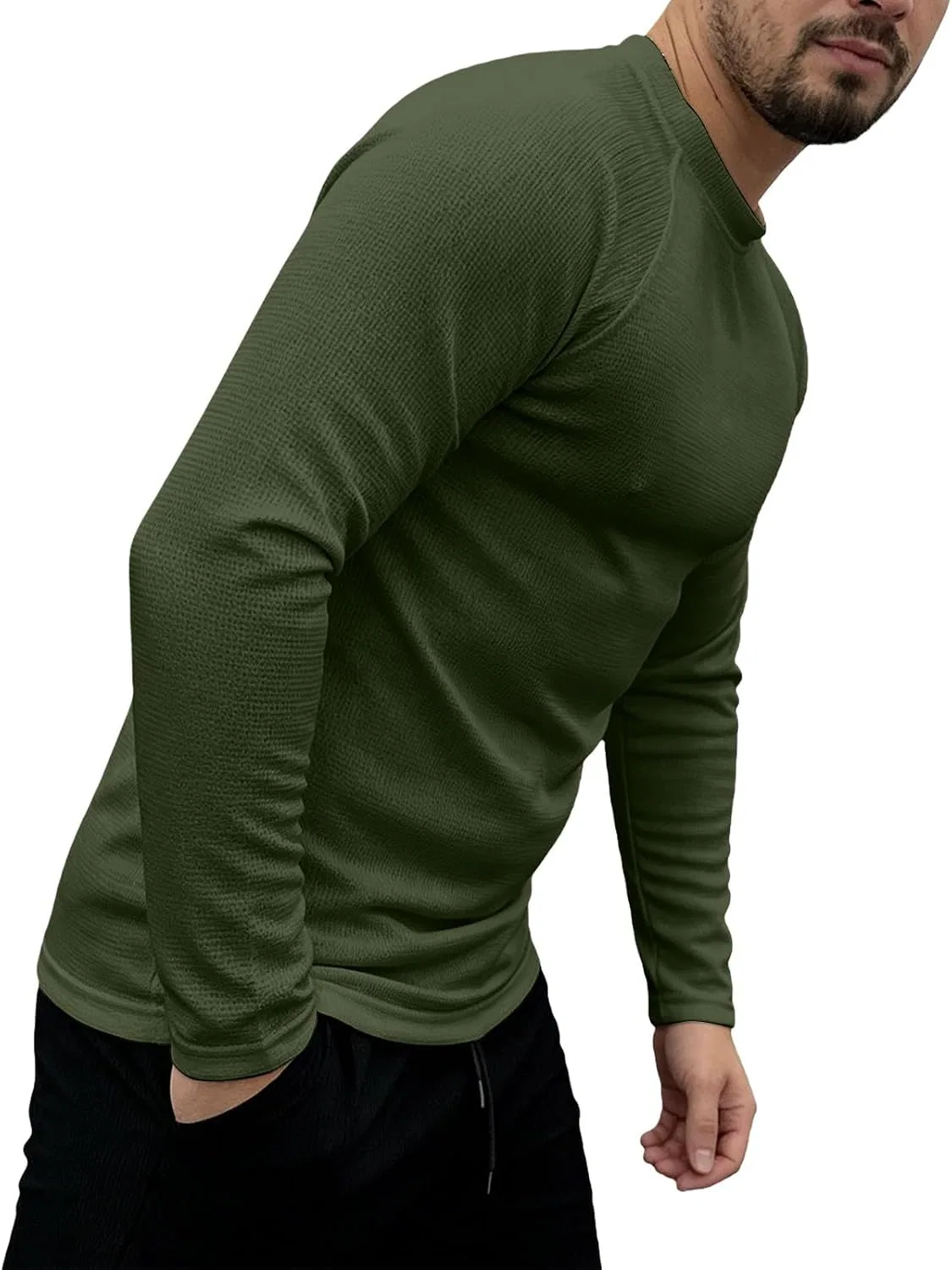 Мужская футболка raglan с влагоотводящими свойствами, Blackish Green — фото 3