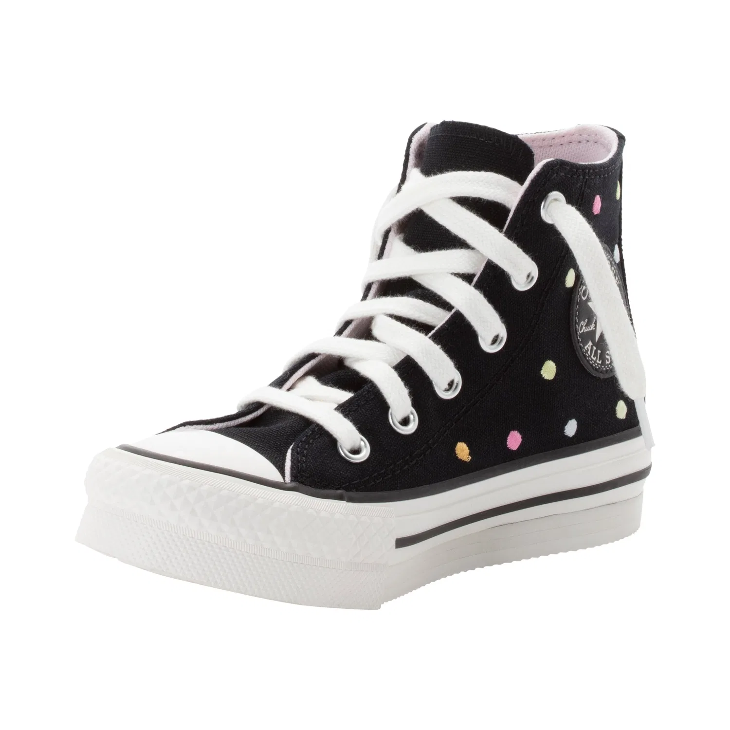 Детские кеды с шнуровкой Chuck Taylor All Star EVA Lift Converse, Black/Vintage White/Egret