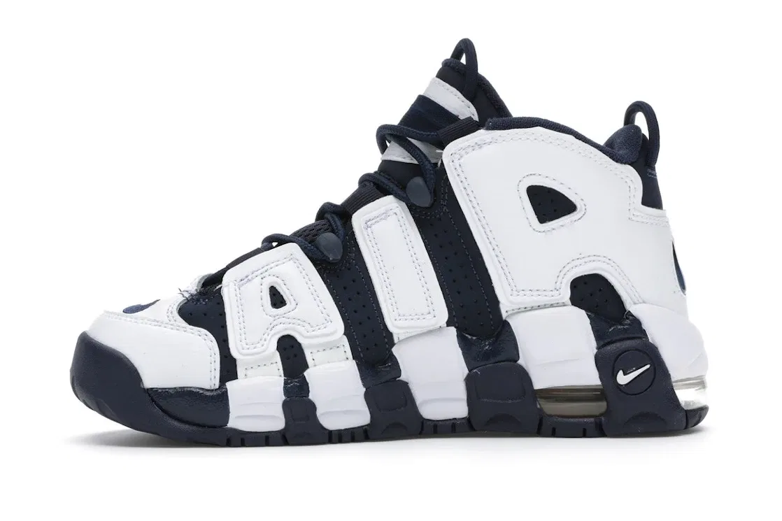 Детские кроссовки Lifestyle Nike Air More Uptempo, White/Metallic Gold-University Red-Midnight Navy — фото 3