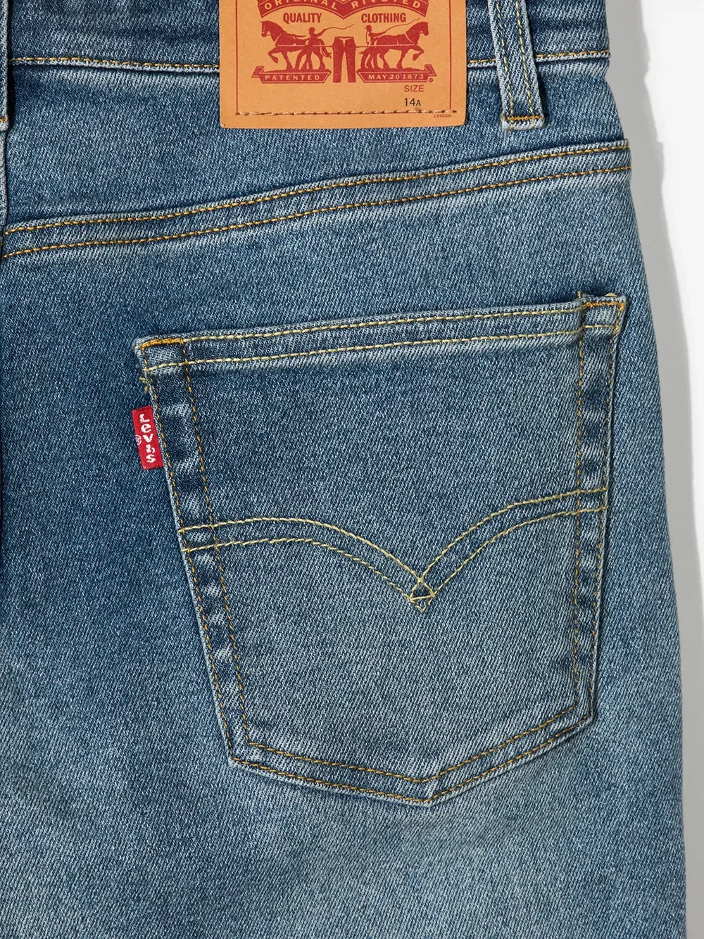 Джинсы прямые Teen Levi's Kids, цвет Medium Blue — фото 3