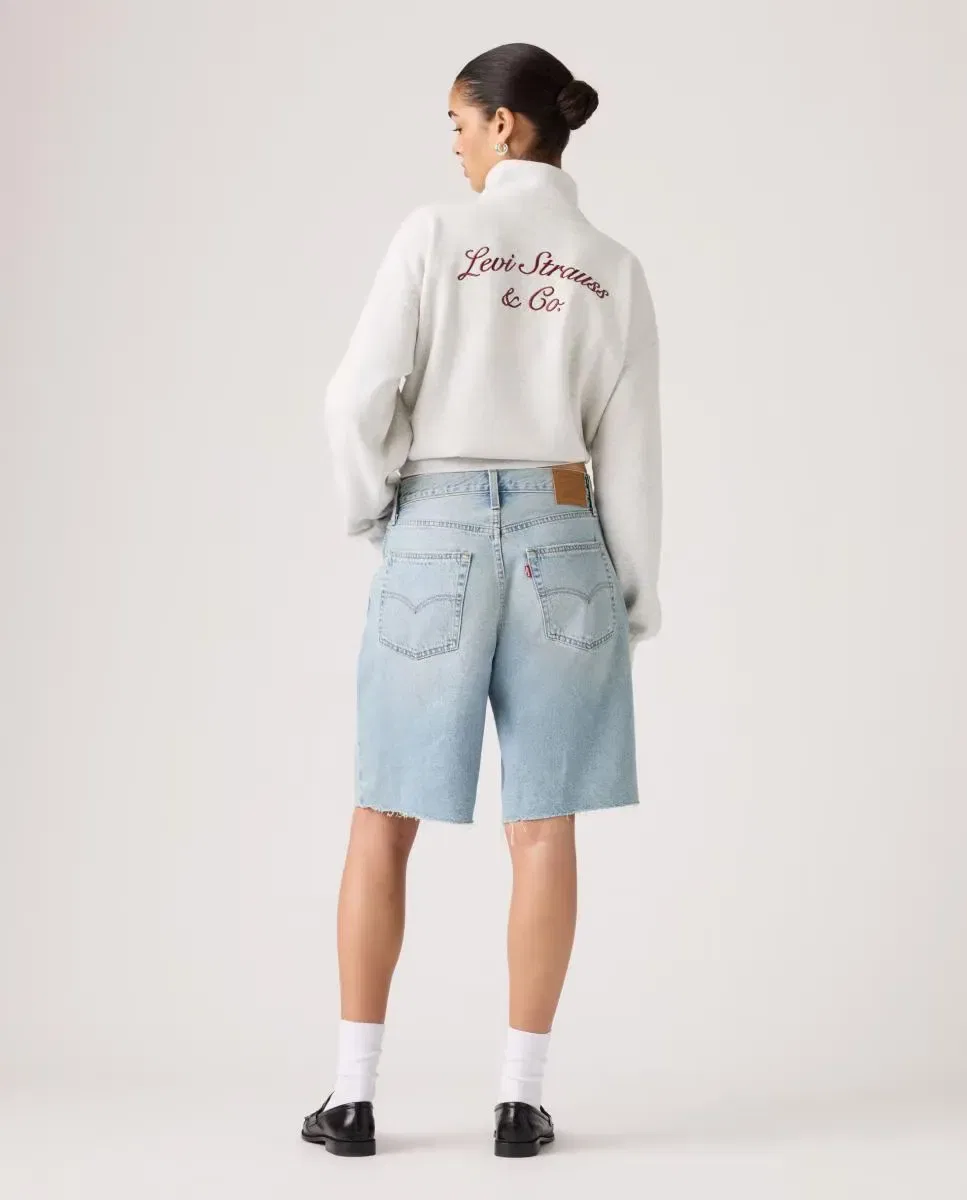 Женские шорты с потертостями Baggy Dad Jort Levi's, Azul Claro — фото 2