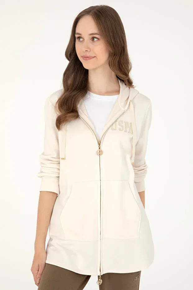 Женские свитшот с капюшоном U.S. Polo Assn., Nude Color — фото 3
