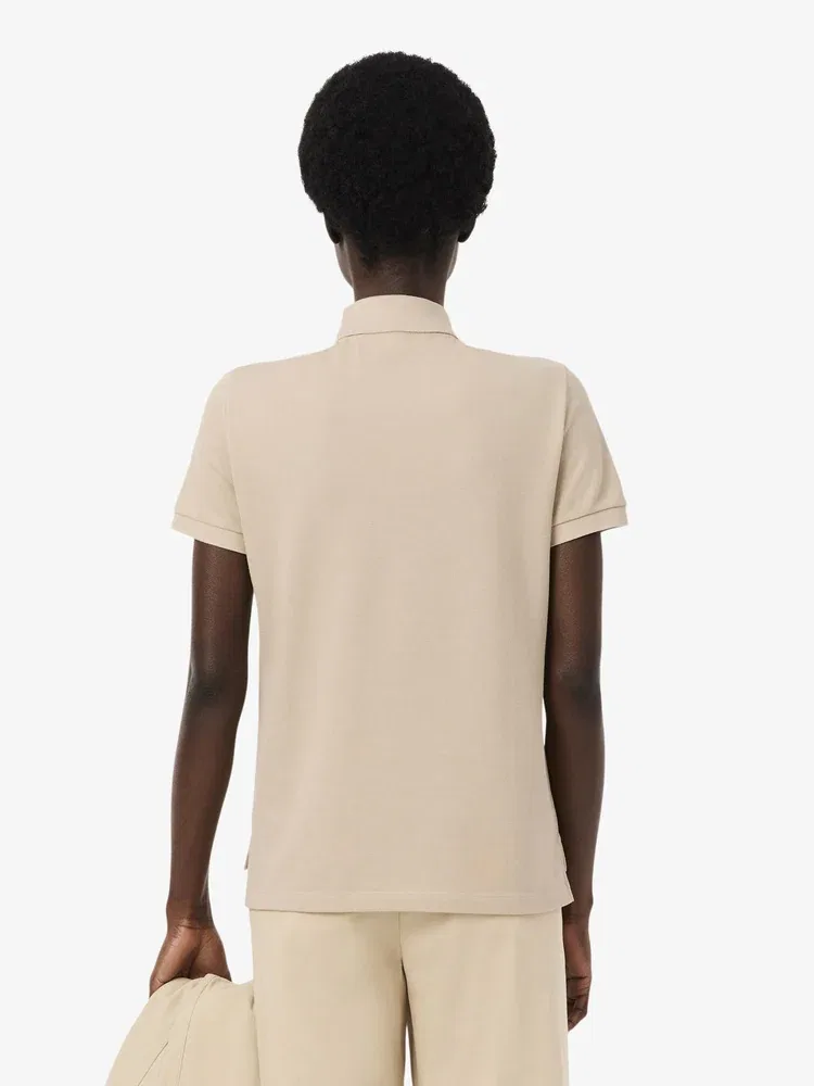 Поло женское LACOSTE Regular Fit, Beige — фото 3