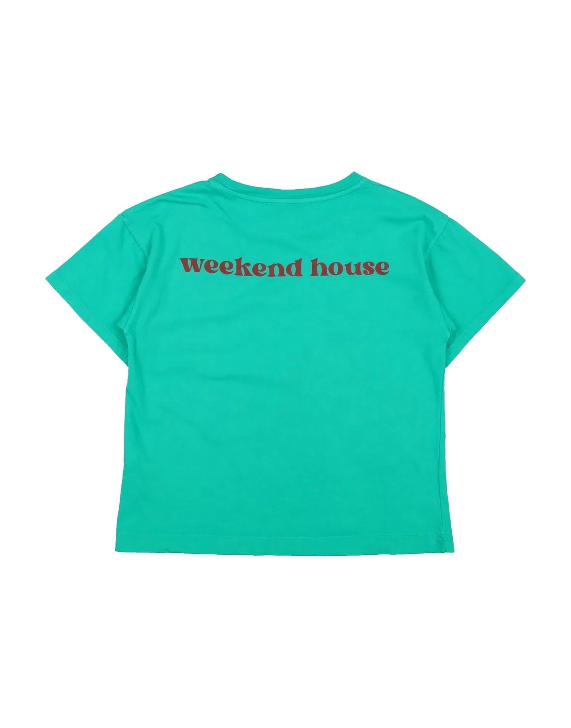 Детская футболка для девочек с принтом Weekend House Kids, зеленый — фото 2