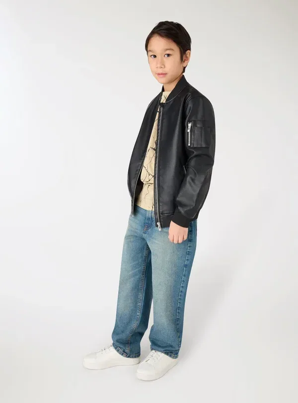 Брюки джинсовые Relaxed fit jeans Terranova, Blu Denim Medio, синий
