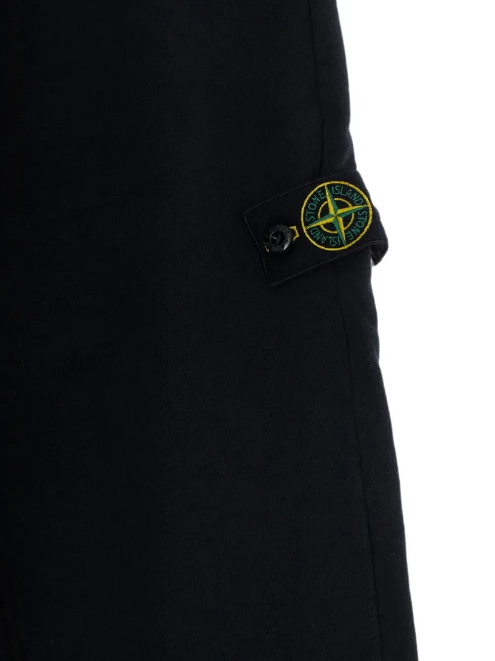 Спортивные брюки с нашивкой-логотипом Stone Island Junior, черный — фото 3
