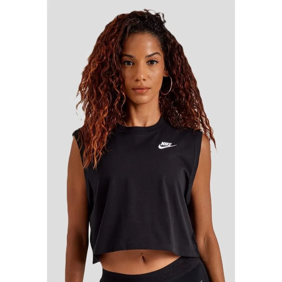 Женский топ без рукавов Sportswear Club Nike, Черный