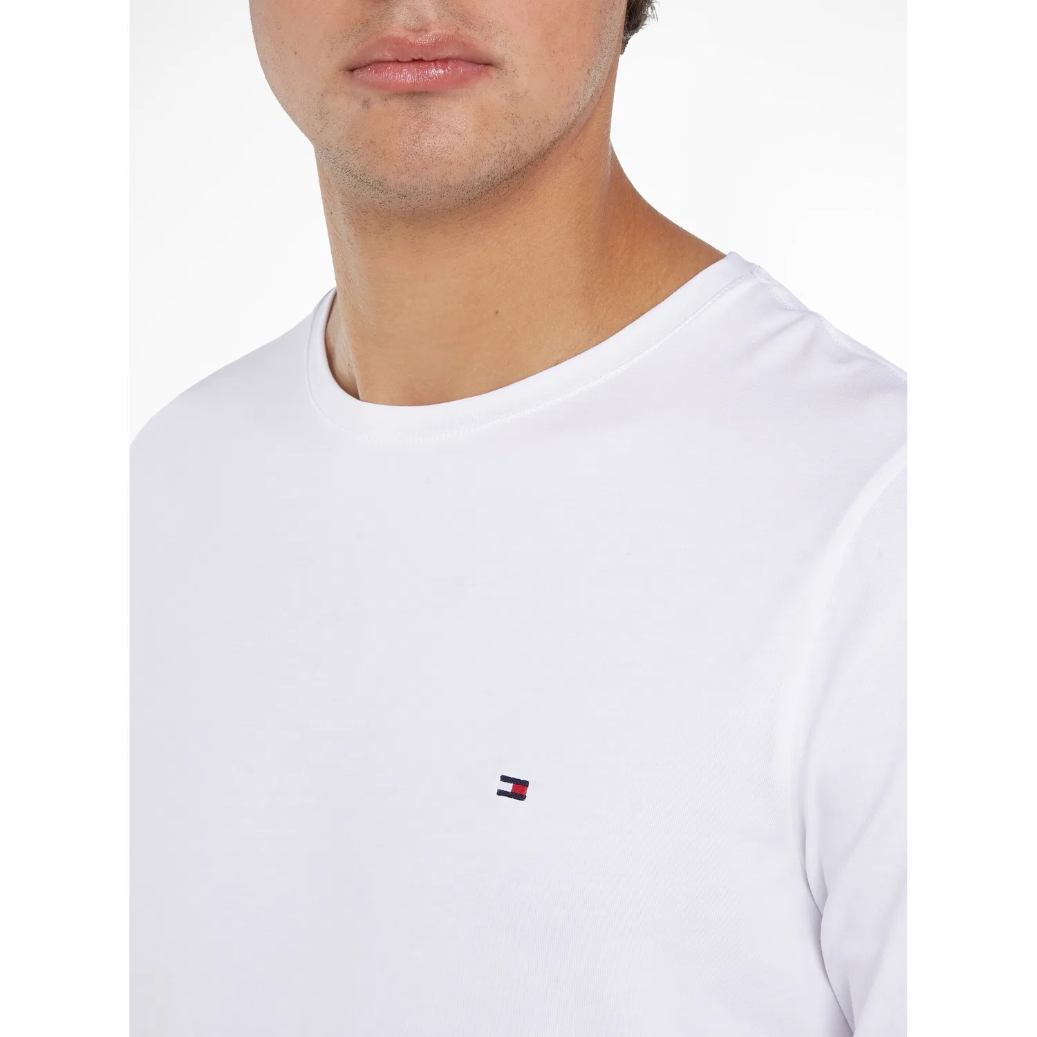 Мужская водолазка с длинным рукавом Slim Fit Tommy Hilfiger, White — фото 3