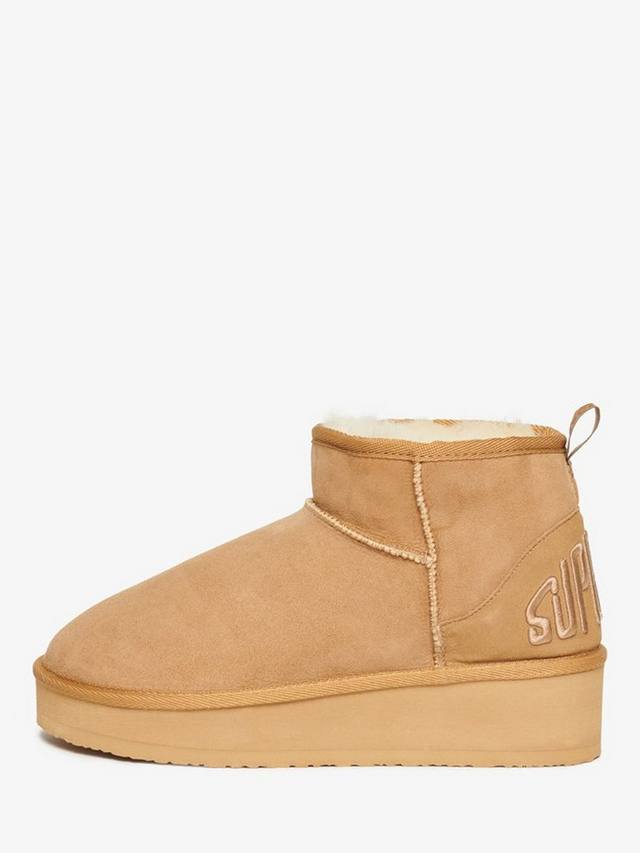 Замшевые ботинки sherpa flatform на плоской подошве Superdry, цвет Light Tan — фото 2