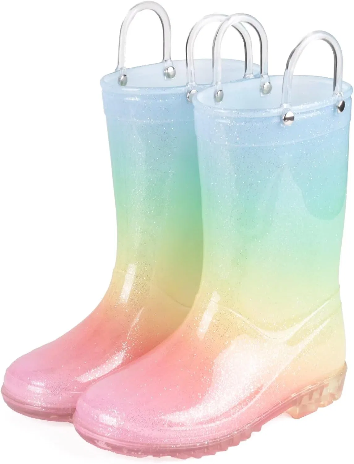 Детские резиновые сапоги для девочек с блестками JUDIS, Colorful Gradient