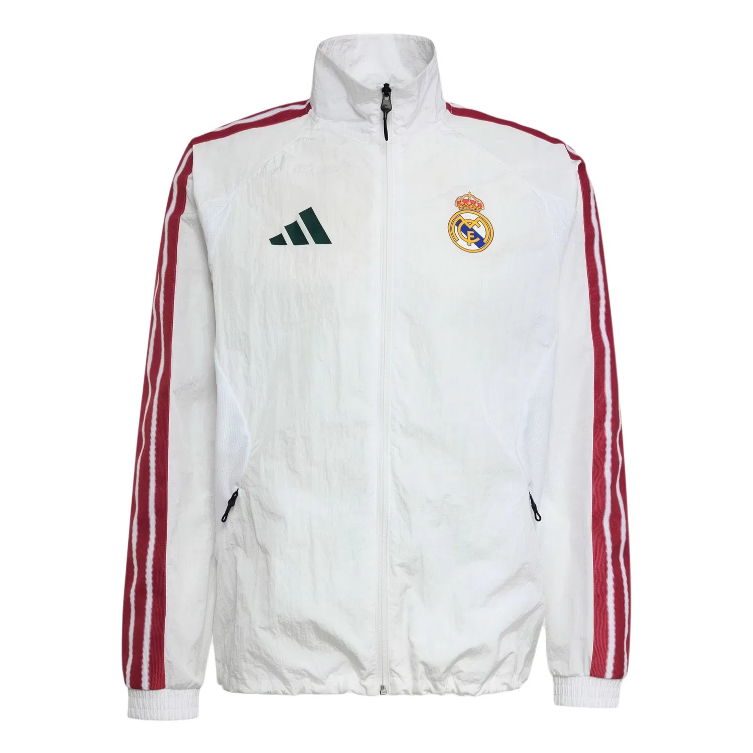 Мужская куртка прямого кроя со стойкой White Adidas, White