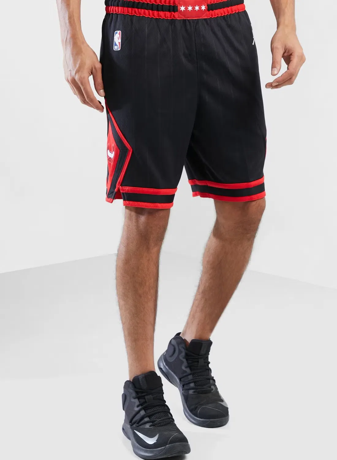 Шорты спортивные с принтом Chicago Bulls Swingman Statement Nike, черный