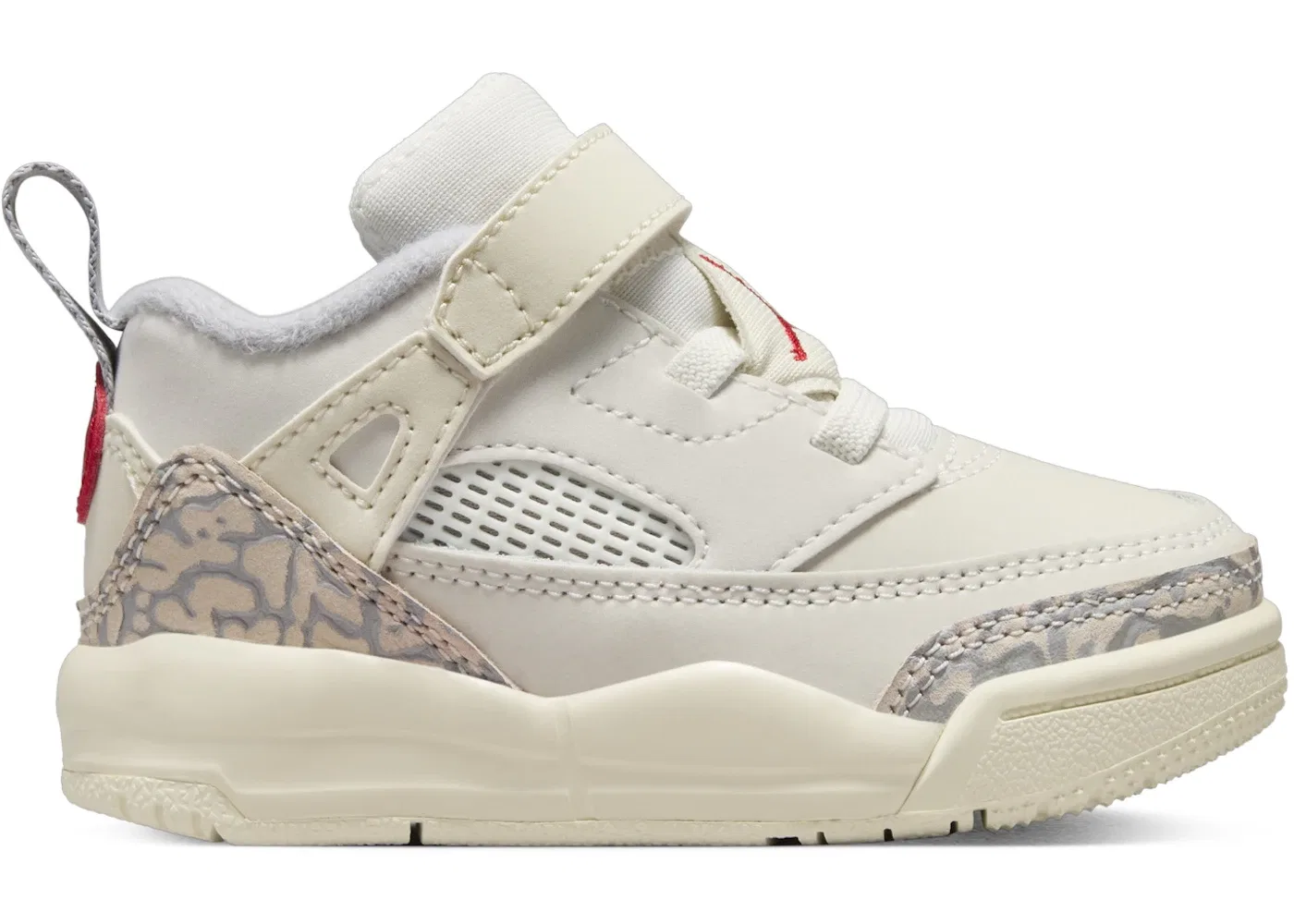 Детские кроссовки Lifestyle с принтом Jordan Spizike Low Jordan, Sail Coconut Milk Sandstone University Red