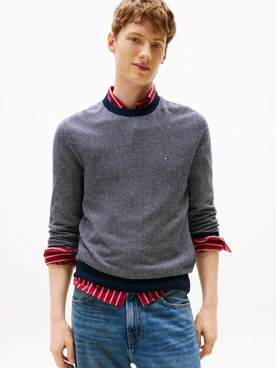 Свитер TOMMY HILFIGER темно-синего цвета