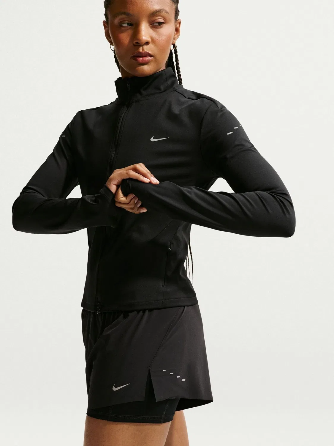 Шорты для бега 2-в-1 Swift Dri-FIT Nike, Black