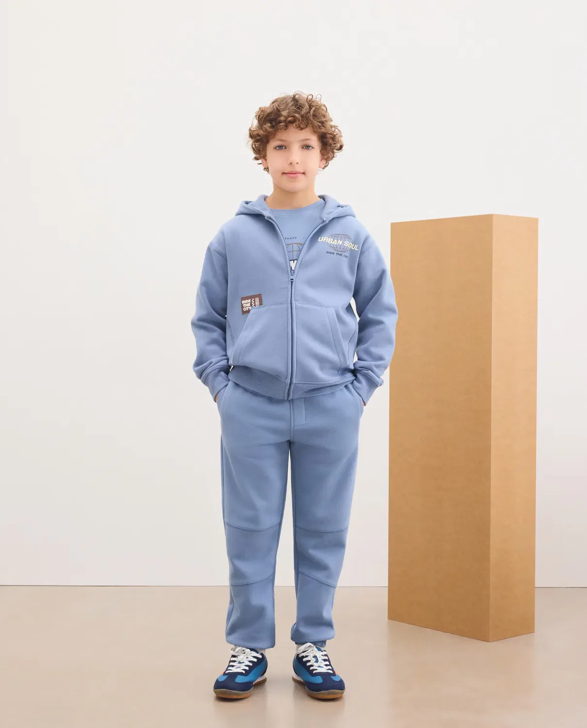 Детская худи для мальчиков с капюшоном Kids El Corte Inglés, Azul — фото 2