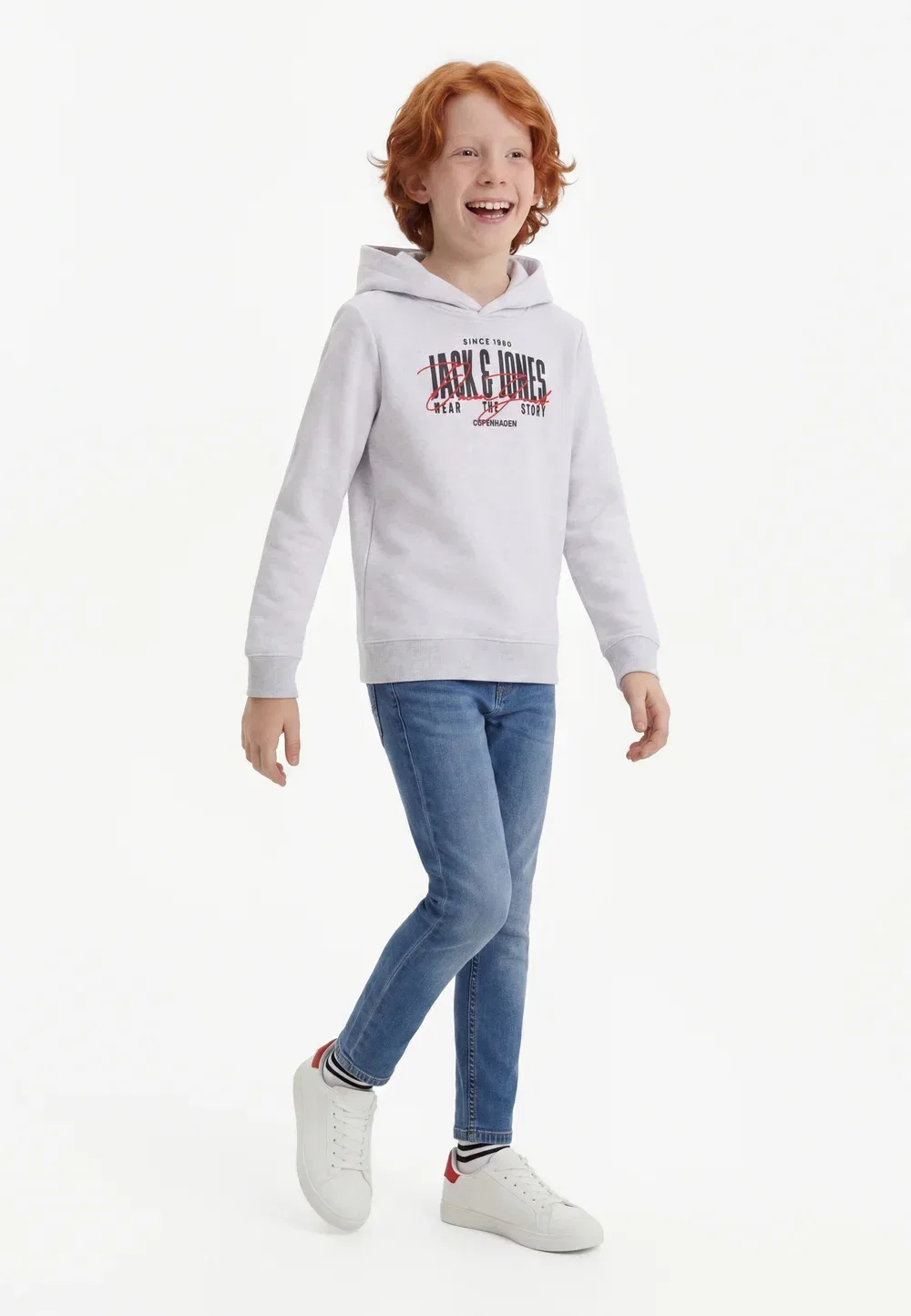 Худи Jjaero Jack & Jones Junior, White Melange