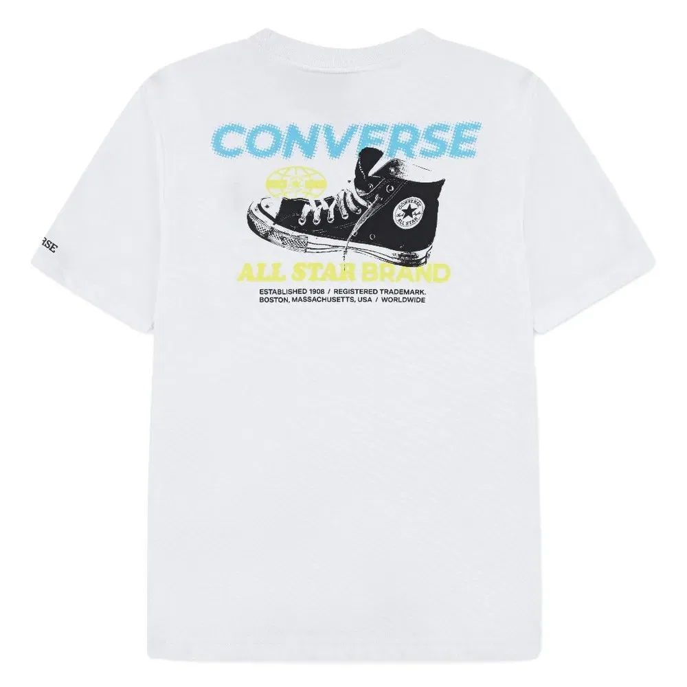 Детская футболка с принтом Converse kids, White — фото 2