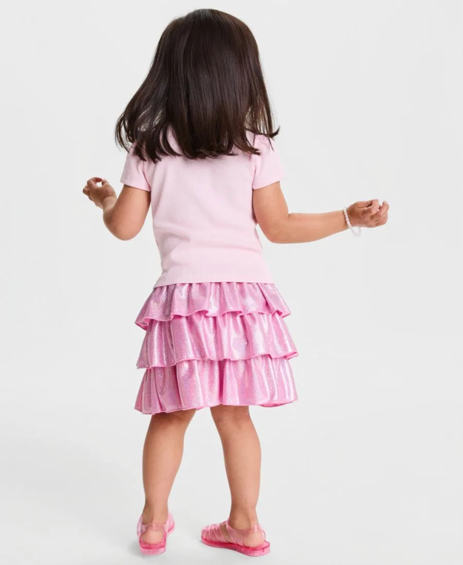 Комплект из футболки и шорт-юбки с блестками, модель Sparkle Tiered Skort Epic Threads, Bonbon — фото 2