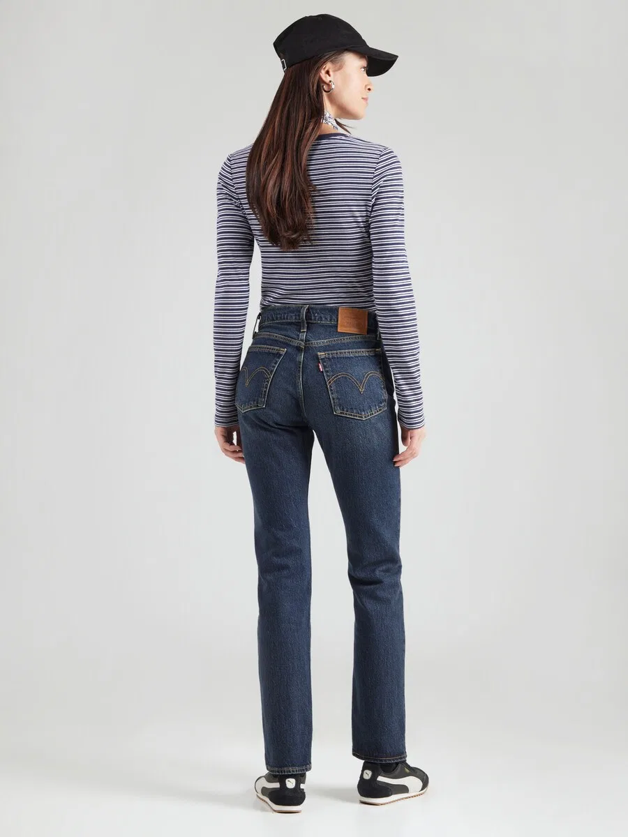 Джинсы LEVI'S Regular 'WEDGIE SLIM' темно-синего цвета — фото 3