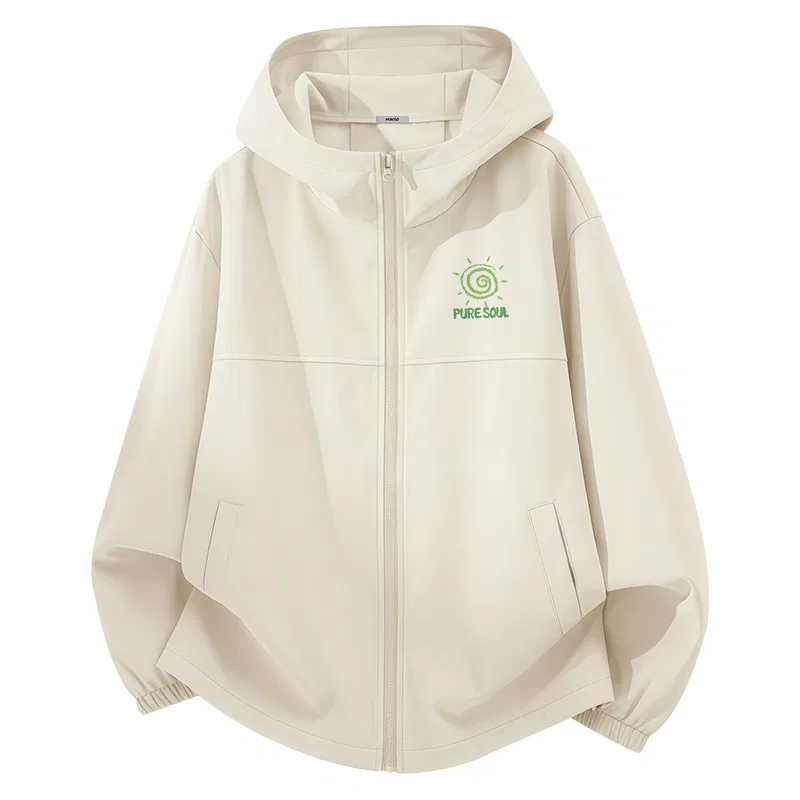Детская софтшелл-куртка с капюшоном MINISO, Army Green — фото 3