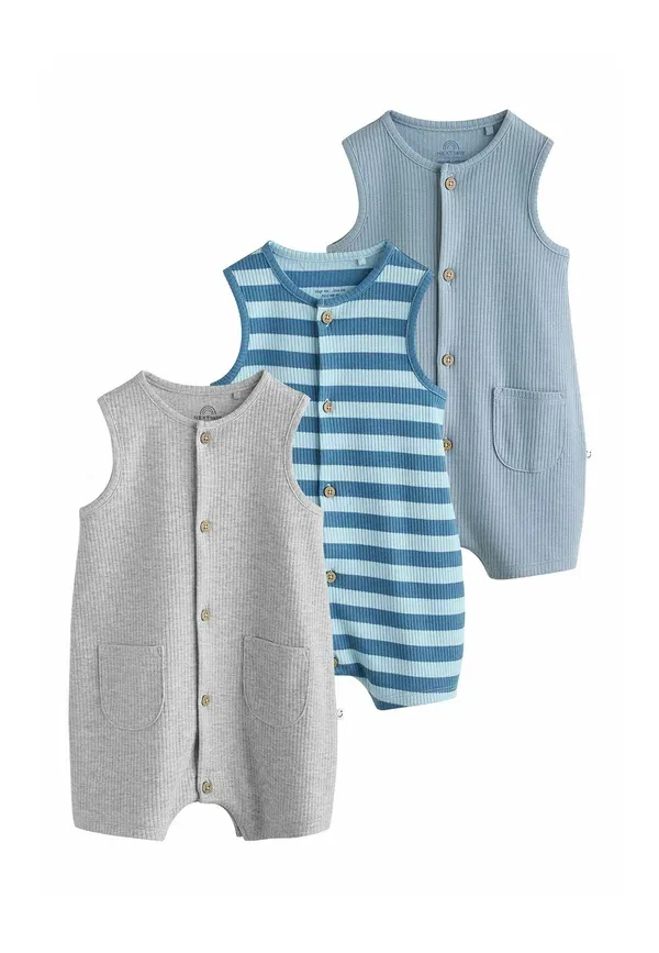Комплект из 3 ползунков полосатый 3 pack - jumpsuit Next blue, синий