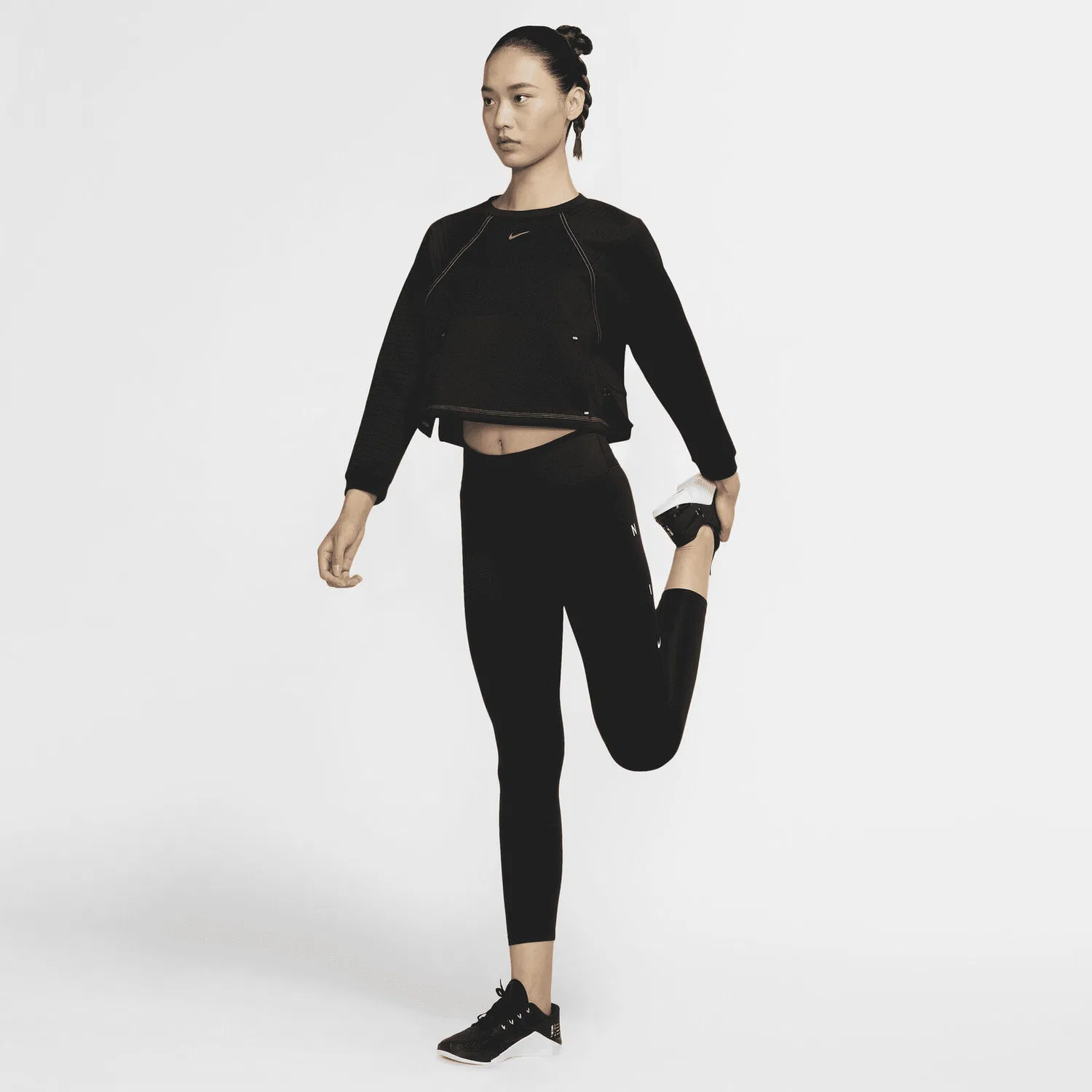 Женская блуза Pro Luxe Crew Nike, Schwarz — фото 3